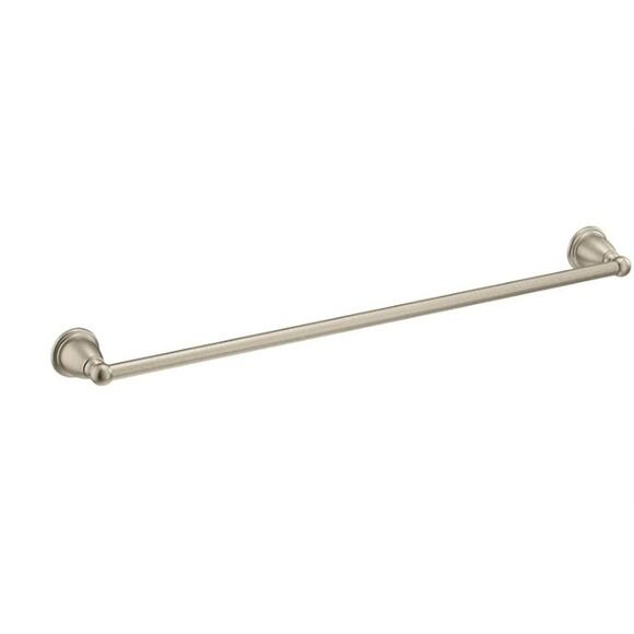 Moen Brantford Brushed Nickel 18-Inch Single Bathroom Towel Bar - Picture 1 of 8